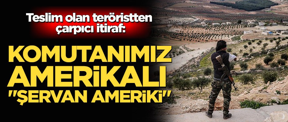 Teslim olan teröristten çarpıcı itiraf: Komutanımız Amerikalı