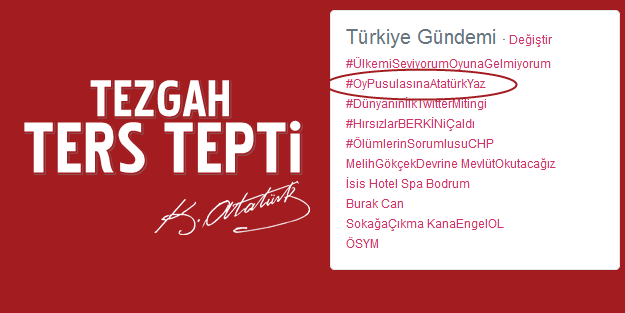 Kemalistler #OyPusulasınaAtatürkYaz'acak mı?