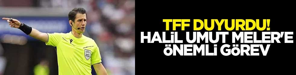 TFF duyurdu! Halil Umut Meler'e önemli görev
