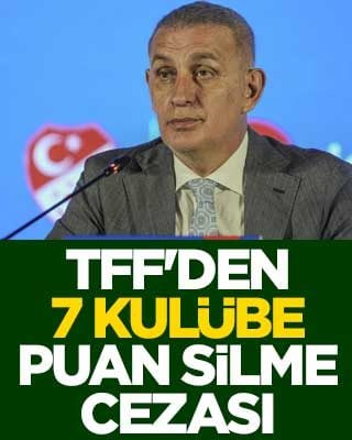 TFF'den 7 kulübe puan silme cezası