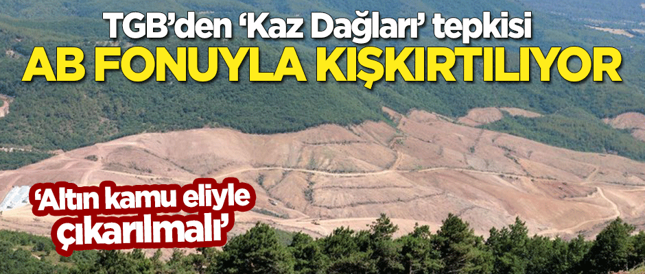 TGB'den 'Kaz Dağları' tepkisi! AB fonuyla kışkırtılıyor
