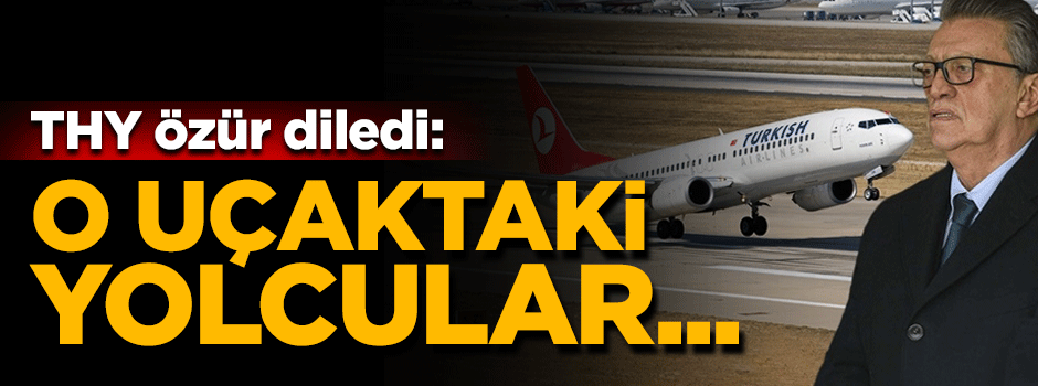 THY özür diledi...O uçaktaki yolcular...