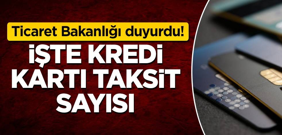 Ticaret Bakanlığı duyurdu! İşte Kredi kartı taksit sayısı