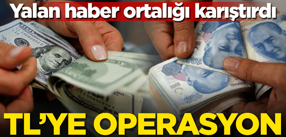 TL'ye operasyon! Yalan haber ortalığı karıştırdı