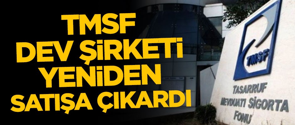 TMSF, dev şirketi yeniden satışa çıkardı