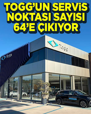 Togg'un yıl sonuna kadar toplam servis noktası sayısı 64'e çıkıyor