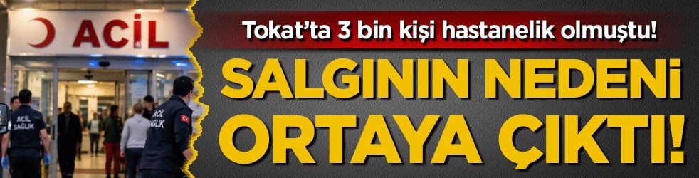Tokat'ta 3 bin kişi hastanelik olmuştu: Salgının nedeni ortaya çıktı!