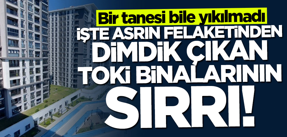 TOKİ "asrın felaketi" sınavından başarıyla geçti