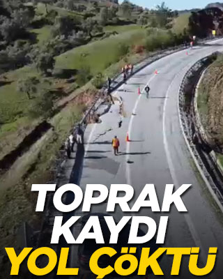 Toprak kaydı, yol çöktü