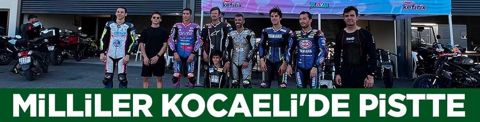 Toprak Razgatlıoğlu, Deniz Öncü, Can Öncü ve Bahattin Sofuoğlu ile oyuncu Kıvanç Tatlıtuğ Kocaeli'de açılan pistte sürüş yaptı