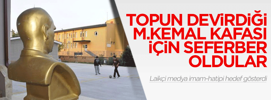 Topun düşürdüğü büst için seferber oldular