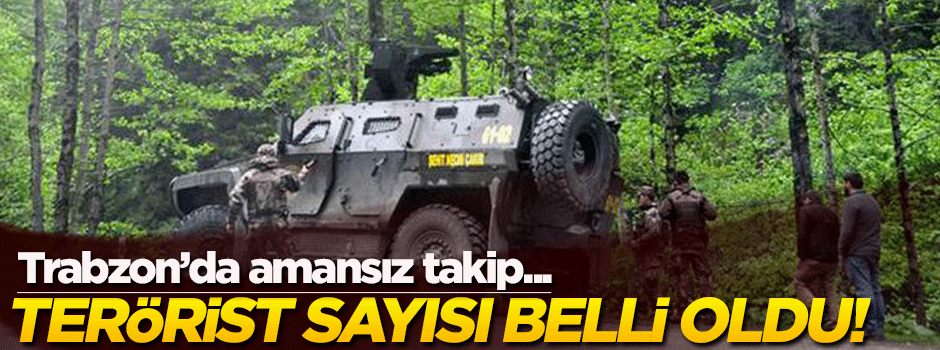 Trabzon'daki terörist sayısı belirlendi!