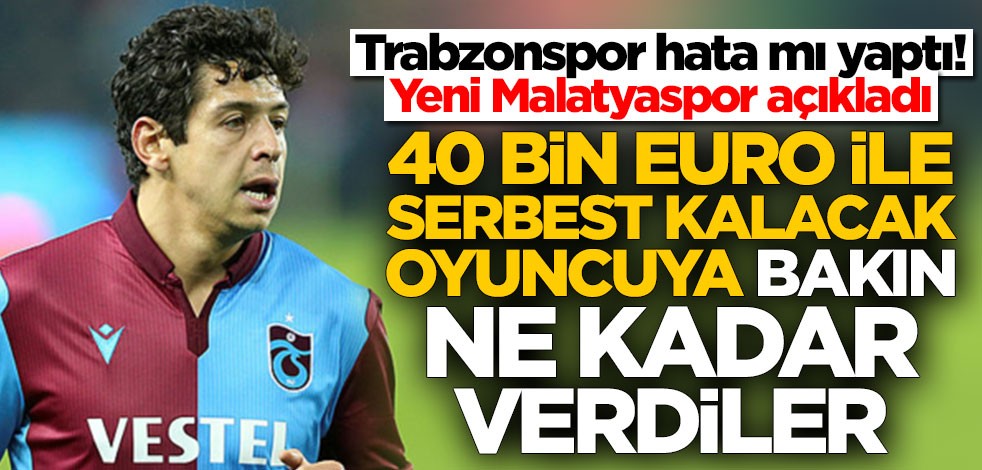 Trabzonspor Guilherme transferinde hata mı yaptı? Yeni Malatyaspor'dan olay açıklama