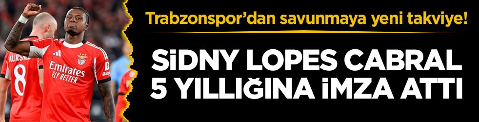 Trabzonspor’dan savunmaya yeni takviye! Sidny Lopes Cabral 5 yıllığına imza attı