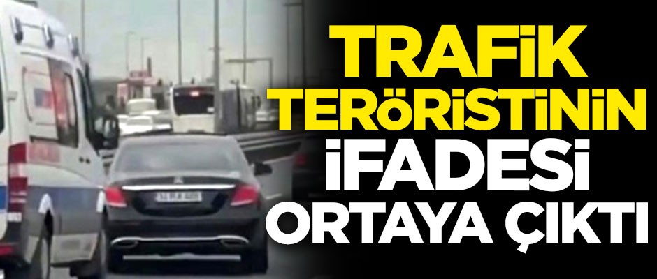 Trafik teröristinin ifadesi ortaya çıktı