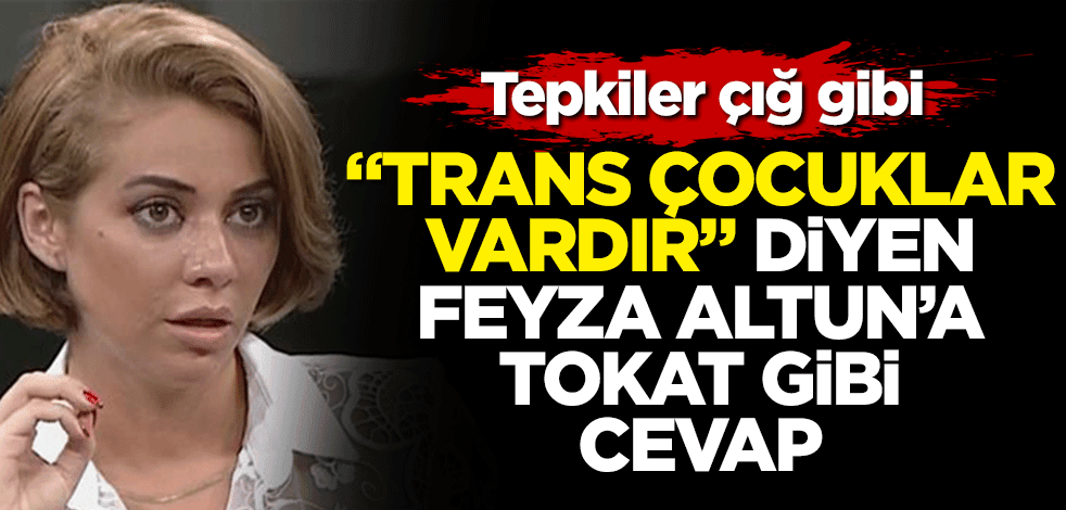 "Trans çocuklar vardır" diyen Feyza Altun'a Çelik'ten tokat gibi cevap
