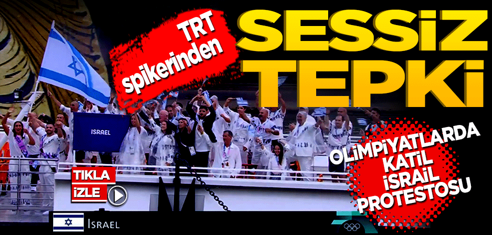 TRT spikerinden sessiz tepki! Olimpiyatlarda katil İsrail protestosu