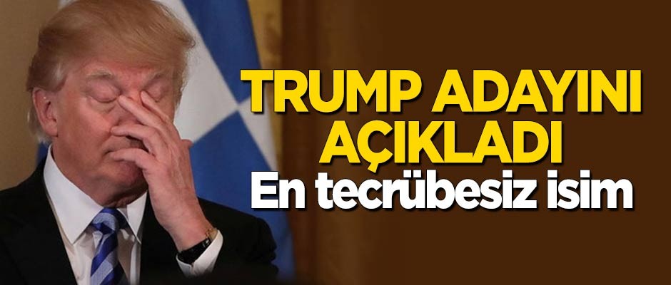 Trump adayını açıkladı!