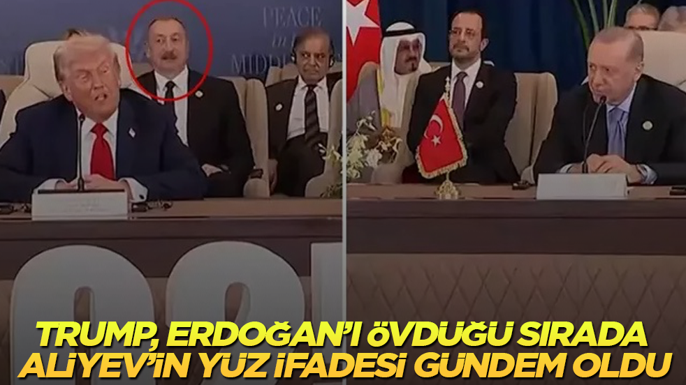 Trump, Erdoğan’ı övdüğü sırada Aliyev’in yüz ifadesi gündem oldu
