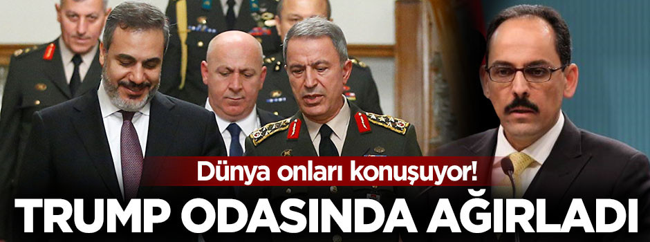Trump onları odasında ağırladı