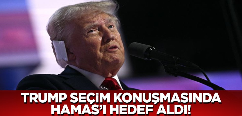 Trump seçim konuşmasında Hamas'ı tehdit etti!