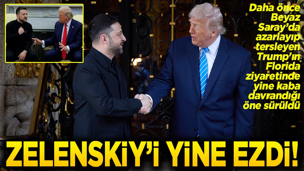 Trump'ın Florida ziyaretinde kaba davrandığı öne sürüldü. Zelenskiy'i yine ezdi