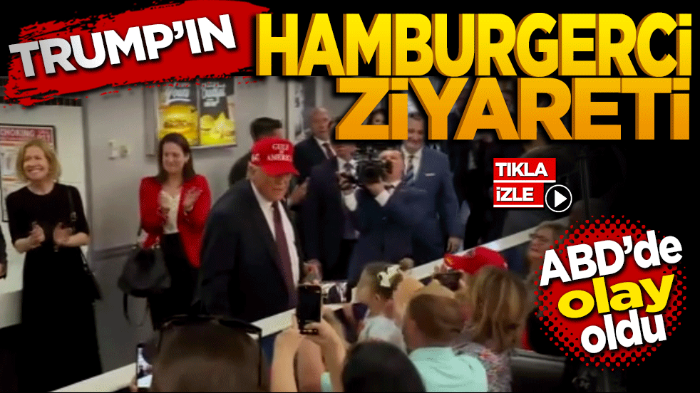 Trump'ın hamburgerci ziyareti olay oldu