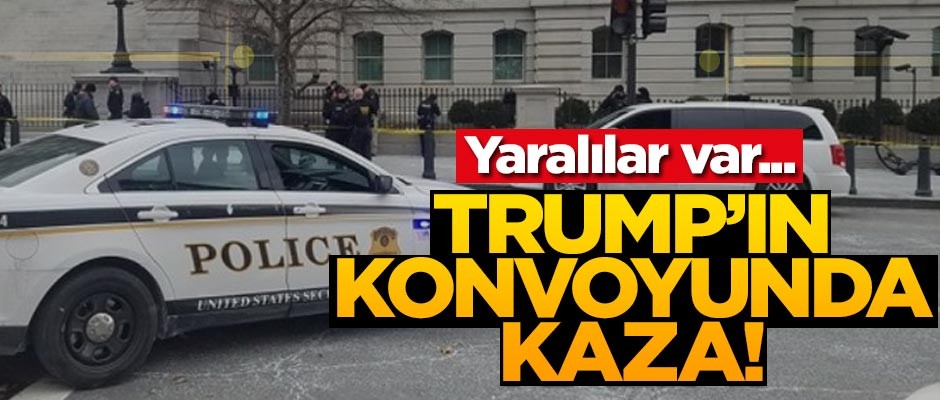 Trump'ın konvoyu kaza yaptı!