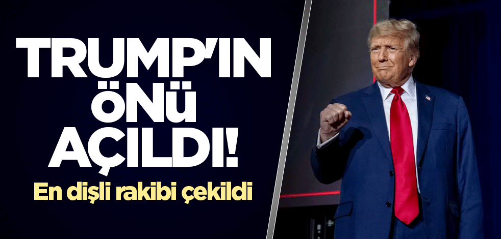 Trump'ın önü açıldı! En dişli rakibi çekildi