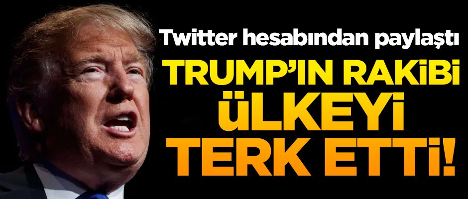 Trump'ın rakibi ABD'yi terk etti! Twitter hesabından duyurdu