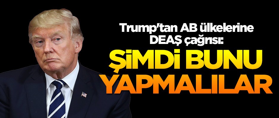 Trump'tan AB ülkelerine DEAŞ çağrısı: Şimdi bunu yapmalılar