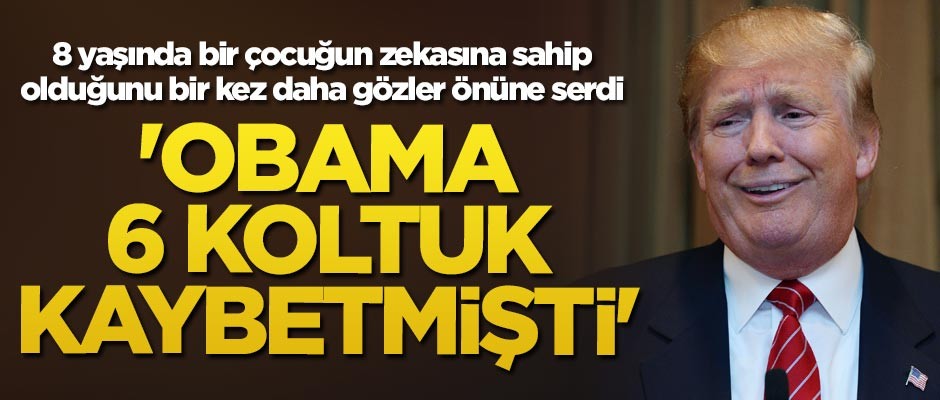 Trump'tan ara dönem seçimlerinin ardından ilginç açıklama: Obama 6 koltuk kaybetmişti