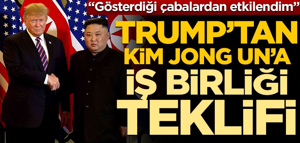 Trump’tan Kim Jong Un'a iş birliği teklifi! "Gösterdiği çabalardan etkilendim"