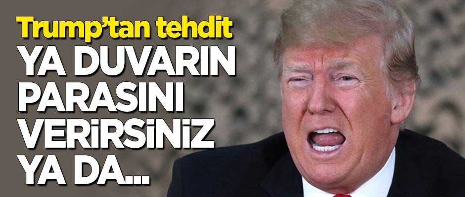 Trump'tan tehdit: Ya duvarın parasını verirsiniz ya da...