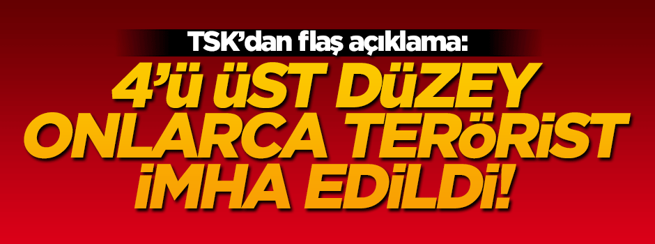 TSK açıkladı: 49 terörist etkisiz hale getirildi