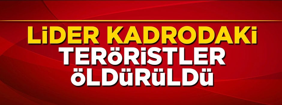 TSK açıklama: Lider kadrodaki teröristler öldürüldü