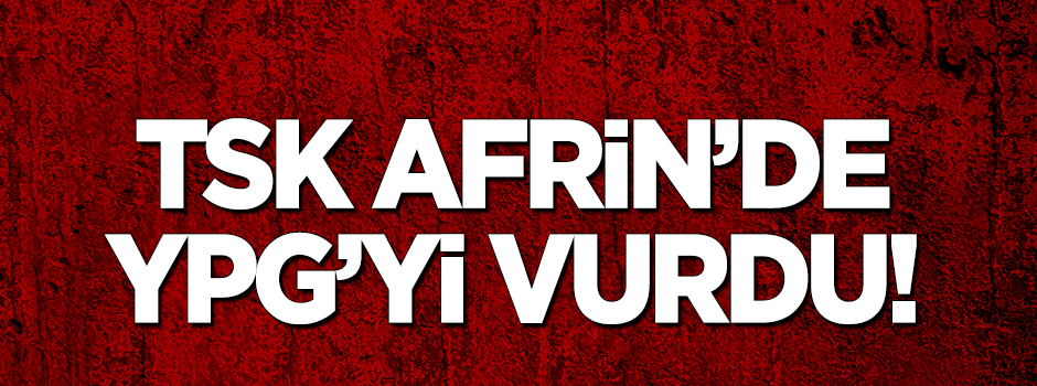 TSK, Afrin'de YPG'yi vurdu!