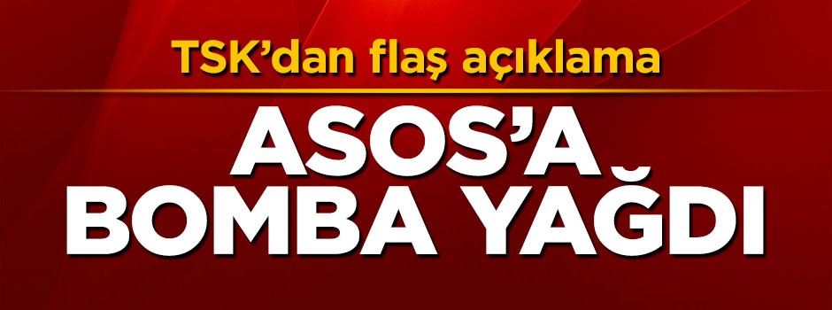 TSK Asos'ta PKK hedeflerine bomba yağdırdı