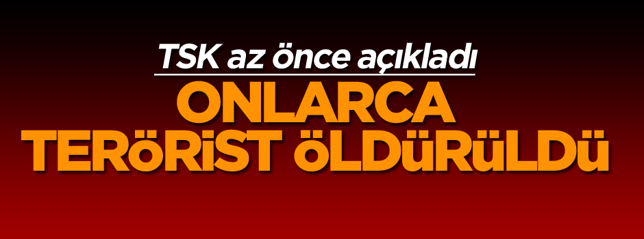 TSK az önce açıkladı: onlarca terörist öldürüldü