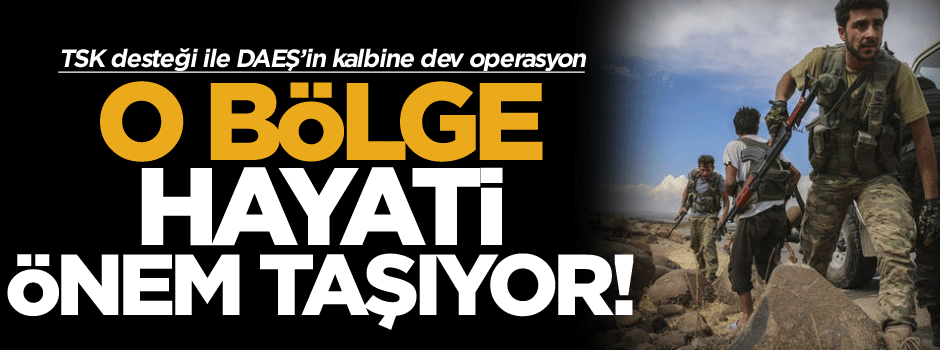 TSK desteği ile DAEŞ’in kalbine dev operasyon