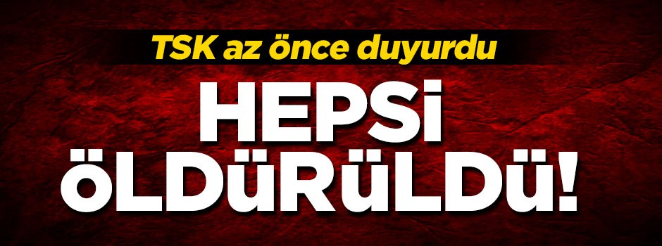 TSK: Kuzey Irak'ta 5 terörist etkisiz hale getirildi