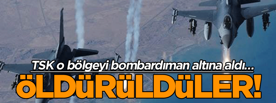 TSK o bölgeyi bombardıman altına aldı… Öldürüldüler!