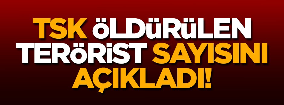 TSK öldürülen terörist sayısını açıkladı!