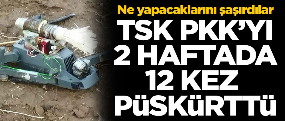TSK PKK'yı 2 haftada 12 kez püskürttü! Ne yapacaklarını şaşırdılar