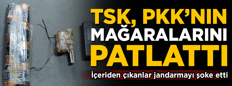 TSK, Siirt'teki PKK mağaralarını patlattı! İçeriden çıkanlar jandarmayı şoke etti