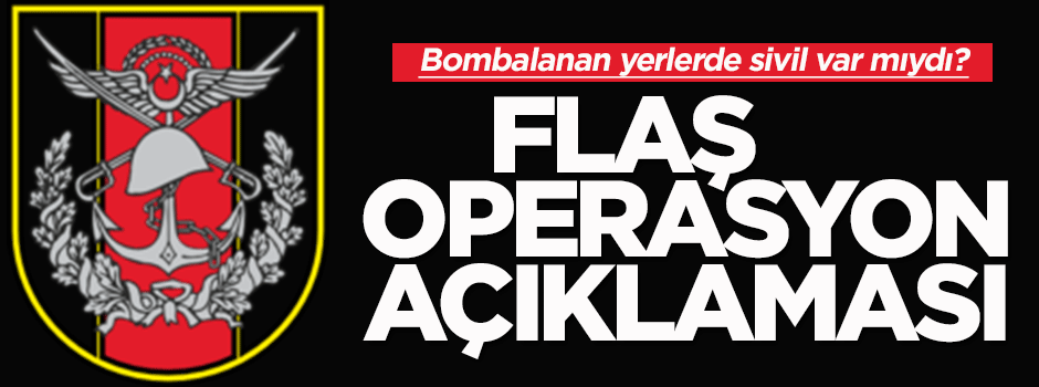 TSK: Vurulan hedef PKK alanıydı