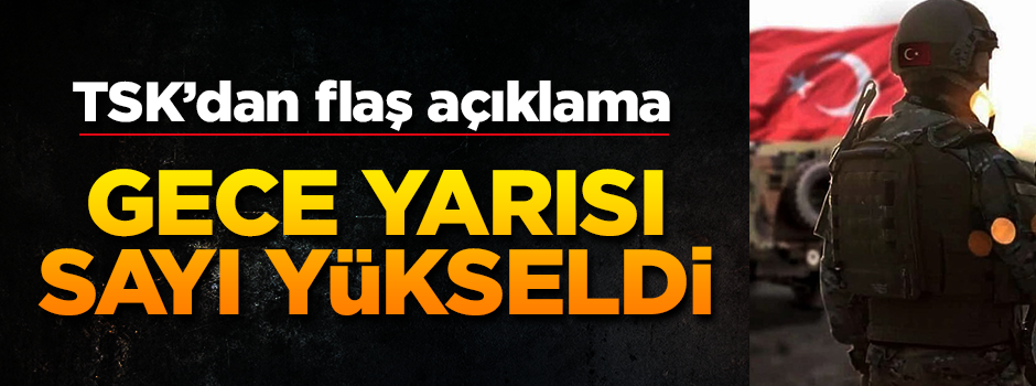 TSK: Zeytin Dalı Harekatı'nda 484 terörist öldürüldü