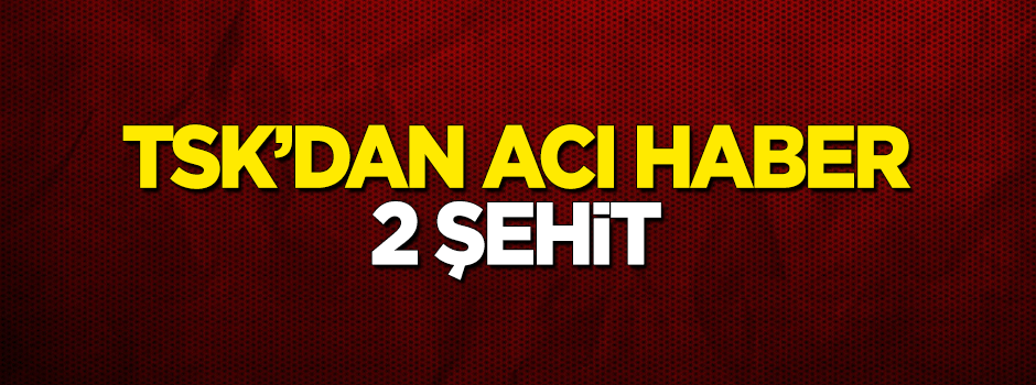 TSK'dan acı haber: 2 şehit!