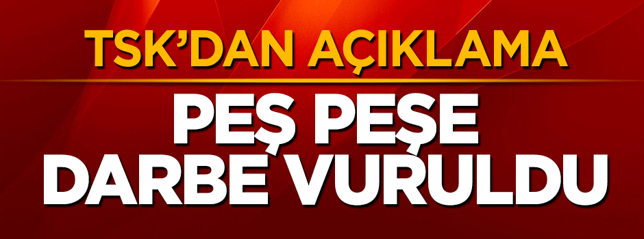 TSK'dan açıklama: PKK'ya 4 ilde peş peşe darbe vuruldu!
