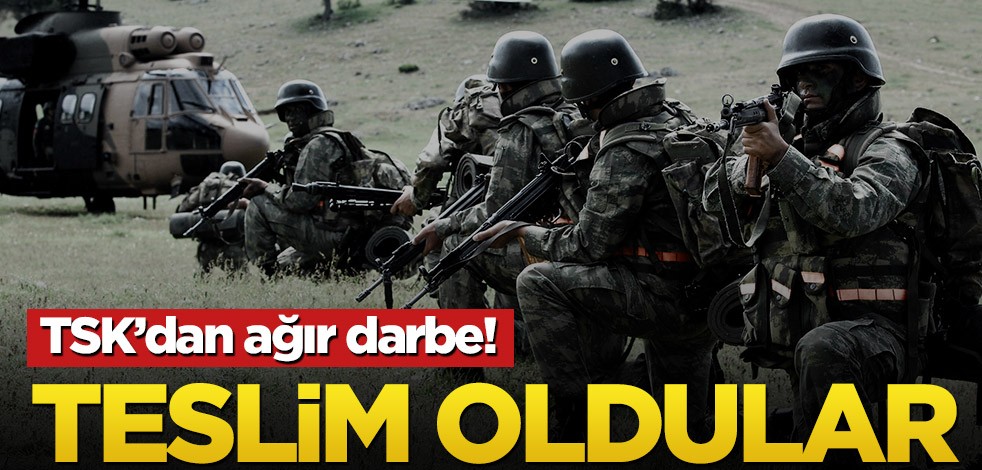 TSK’dan ağır darbe! Teslim oldular